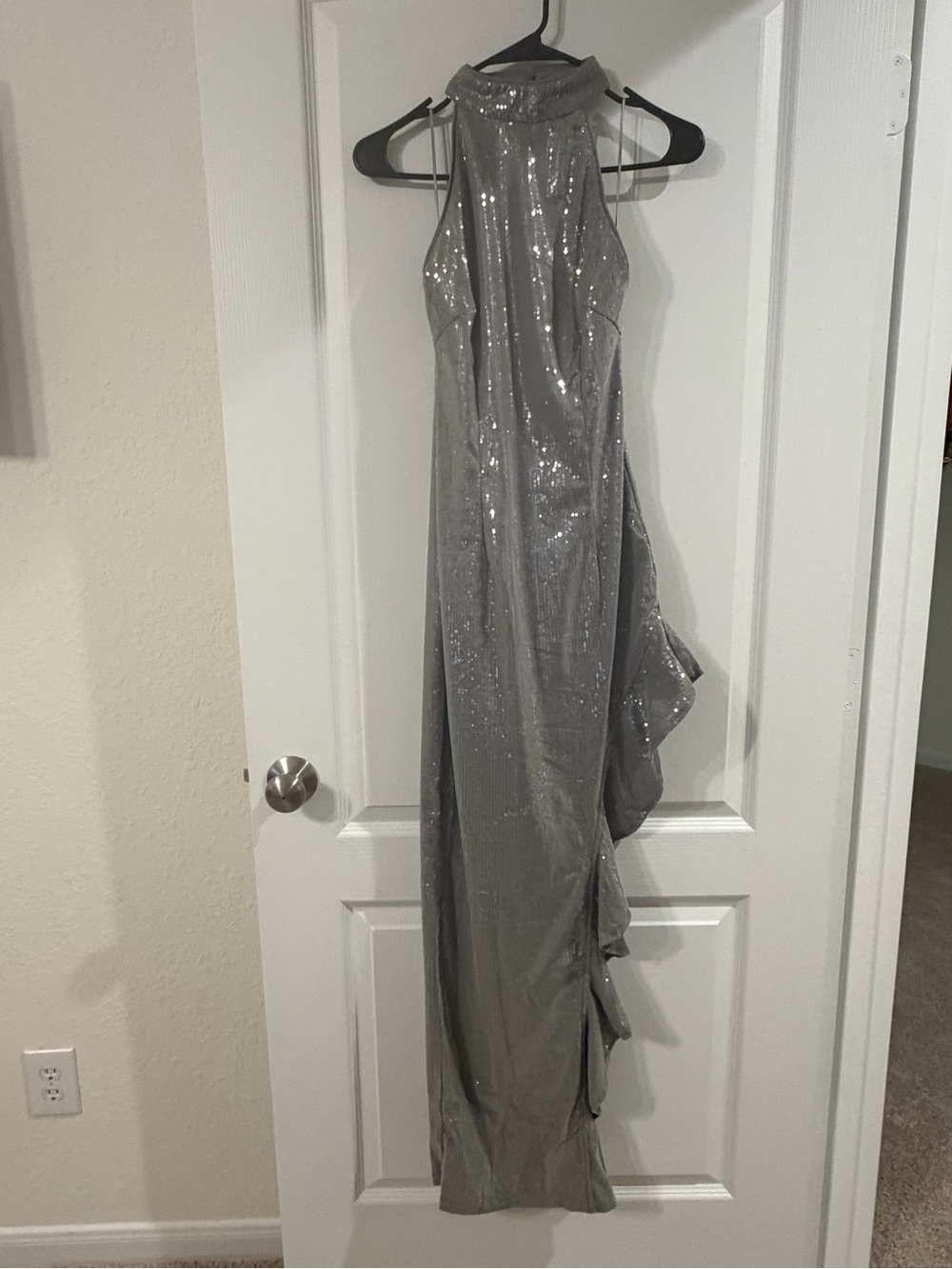 Fashion Nova Silver Gown, XS